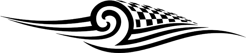 rt_069 Racing Tribal Graphic Flame Decal
