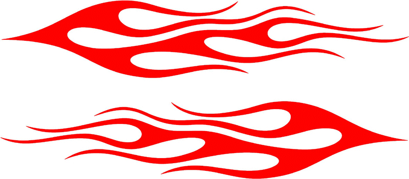 side_57 Side Flames Graphic Flame Decal