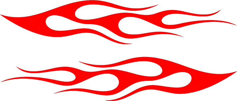side_58 Side Flames Graphic Flame Decal