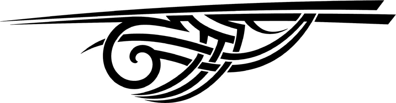 st_064 Speed Tribal Graphic Flame Decal