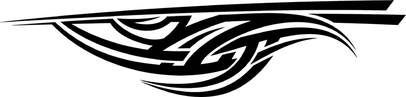 st_070 Speed Tribal Graphic Flame Decal