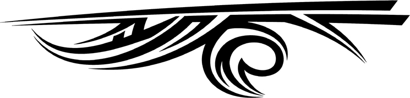 st_074 Speed Tribal Graphic Flame Decal