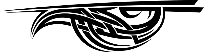 st_080 Speed Tribal Graphic Flame Decal