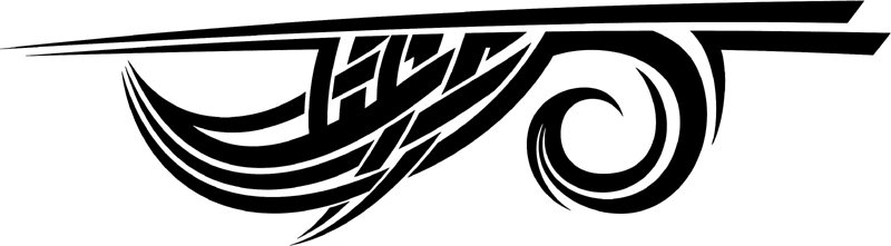 st_081 Speed Tribal Graphic Flame Decal