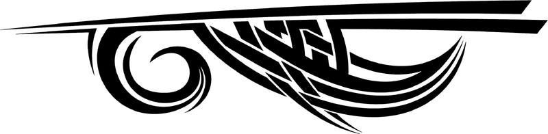 st_082 Speed Tribal Graphic Flame Decal