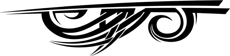 st_084 Speed Tribal Graphic Flame Decal