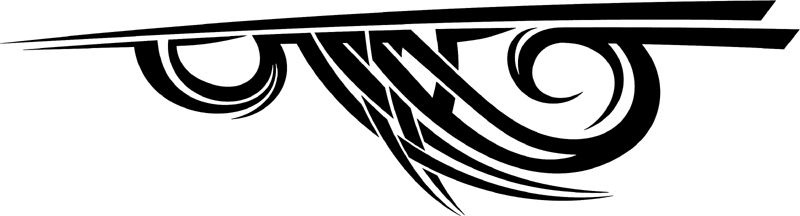 st_086 Speed Tribal Graphic Flame Decal