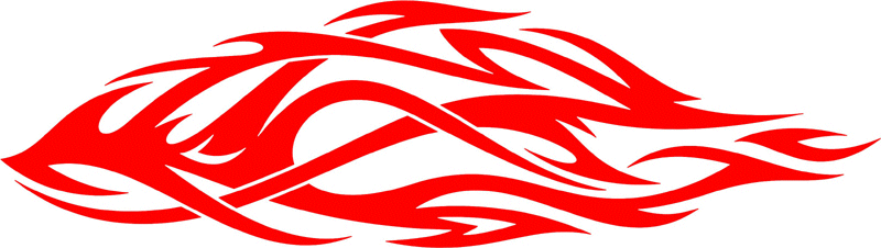 POWER_07 Tribal Flames Graphic Flame Decal