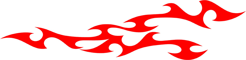 TRIBAL_13 Tribal Flames Graphic Flame Decal