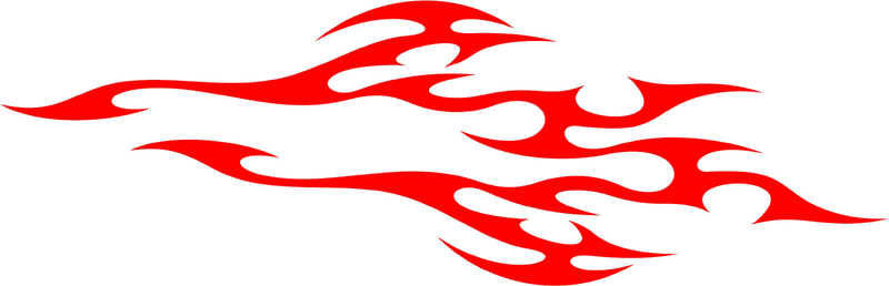 TRIBAL_14 Tribal Flames Graphic Flame Decal