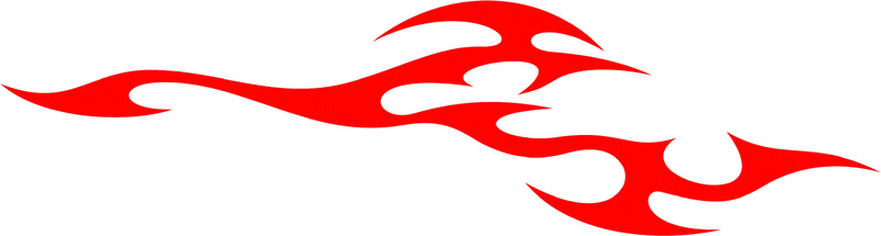 TRIBAL_15 Tribal Flames Graphic Flame Decal