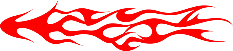 TRIBAL_52 Tribal Flames Graphic Flame Decal