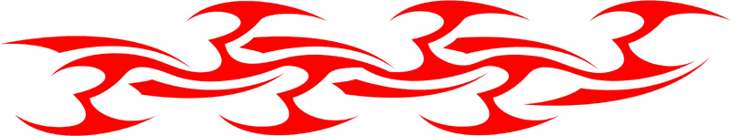TRIBAL_54 Tribal Flames Graphic Flame Decal