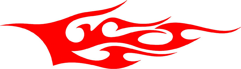 tribal_006 Tribal Flames Graphic Flame Decal