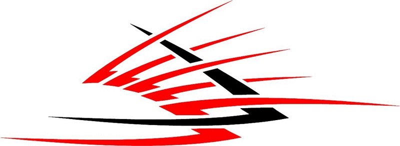 vt1_072 Automotive Tribal Graphic Flame Decal