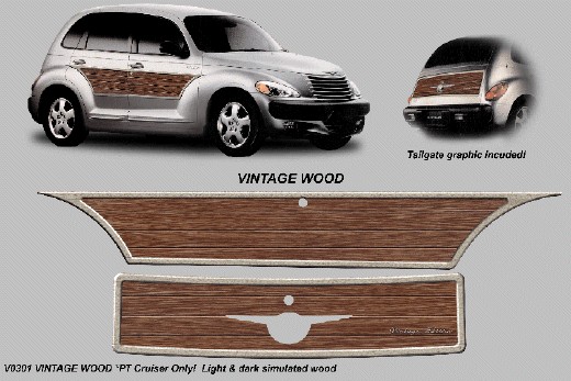 Sign Specialist Automotive Stripes Vintage Wood Pt Cruiser Only