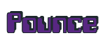 Rendering "Pounce" using Computer Font