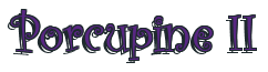 Rendering "Porcupine II" using Curlz
