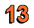 Rendering "13" using Arial Bold