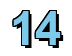 Rendering "14" using Arial Bold