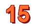 Rendering "15" using Arial Bold
