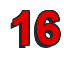 Rendering "16" using Arial Bold