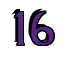 Rendering "16" using Black Chancery