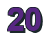 Rendering "20" using Arial Bold