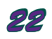 Rendering "22" using Brush Script