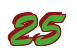 Rendering "25" using Brush Script