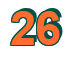 Rendering "26" using Arial Bold