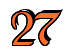 Rendering "27" using Black Chancery