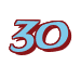 Rendering "30" using Braveheart