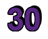 Rendering "30" using Arial Bold