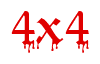 Rendering "4x4" using Dracula Blood