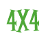 Rendering "4x4" using Cooper Latin