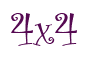 Rendering "4x4" using Curlz
