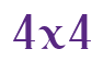 Rendering "4x4" using Black Chancery
