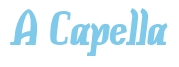 Rendering "A Capella" using Color Bar