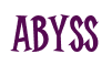Rendering "ABYSS" using Cooper Latin