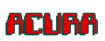 Rendering "ACURA" using Computer Font
