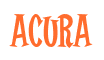 Rendering "ACURA" using Cooper Latin