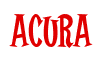 Rendering "ACURA" using Cooper Latin