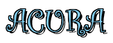 Rendering "ACURA" using Curlz