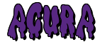 Rendering "ACURA" using Drippy Goo