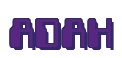 Rendering "ADAH" using Computer Font