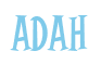Rendering "ADAH" using Cooper Latin