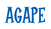 Rendering "AGAPE" using Cooper Latin