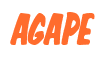 Rendering "AGAPE" using Big Nib