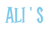 Rendering "ALI ' S" using Cooper Latin